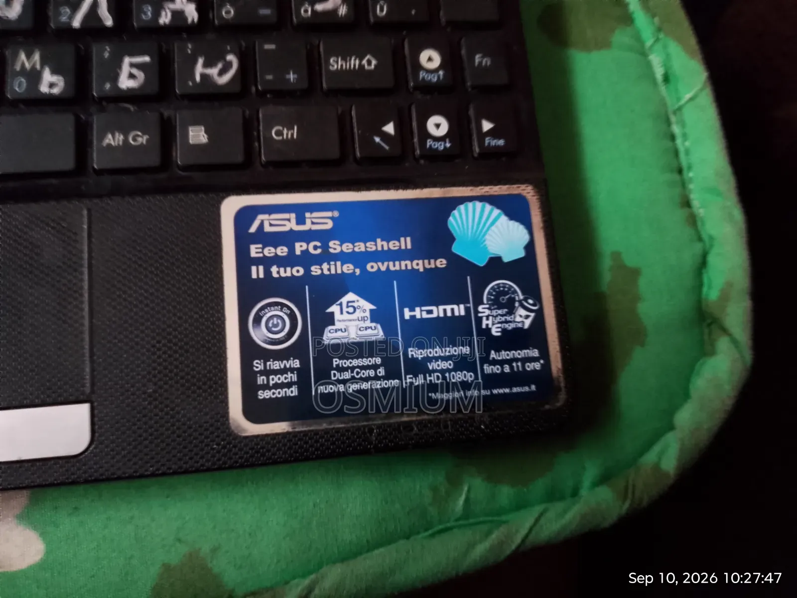 Laptop Asus Eee PC 1015PE 2GB Intel Pentium HDD 320GB