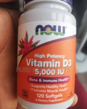 High Potency Vitamin D3 5,000 IU 120 Softgels_ Immunity Bone Health