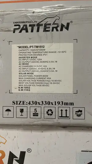 PATTERN 1.5KVA 12V Pure Sine Wave Inverter