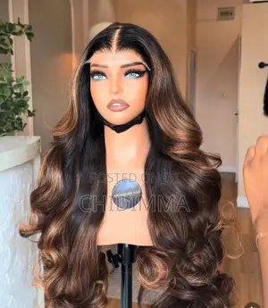 Luxury 24" - 26" Frontal Highlight Body Wave Wig - Human Hair