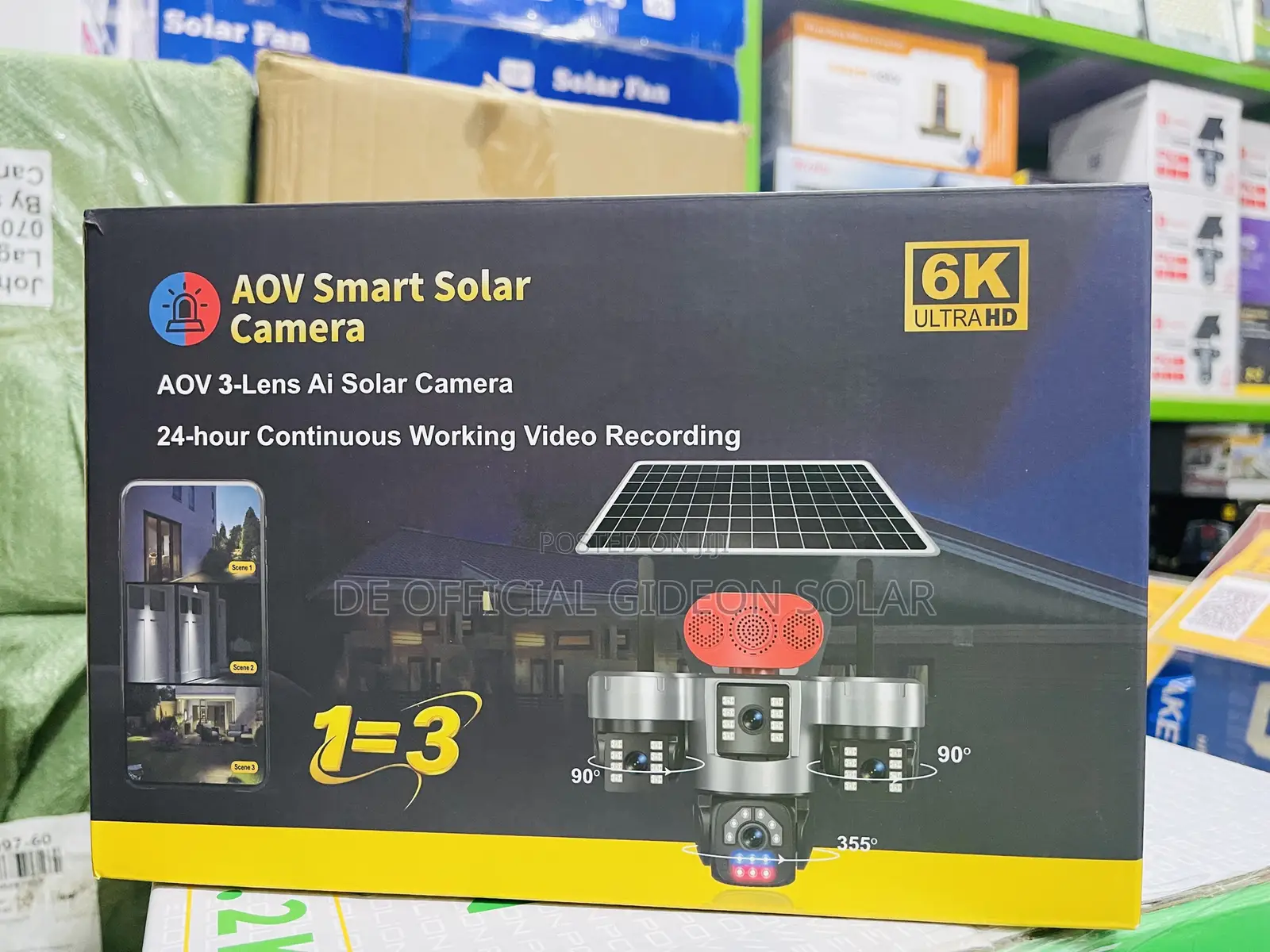 Triple Lense CCTV Solar Powered Camera