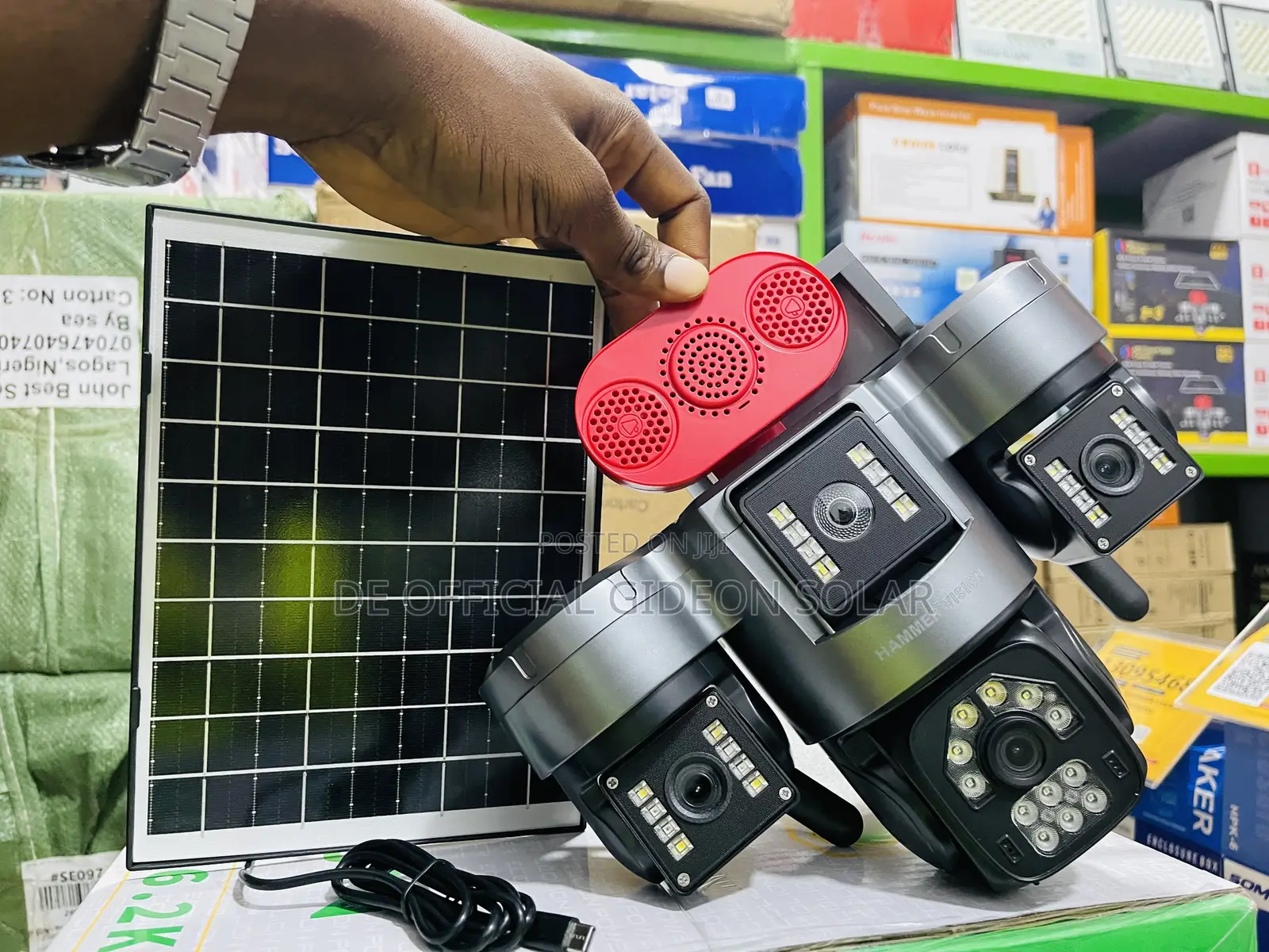 Triple Lense CCTV Solar Powered Camera