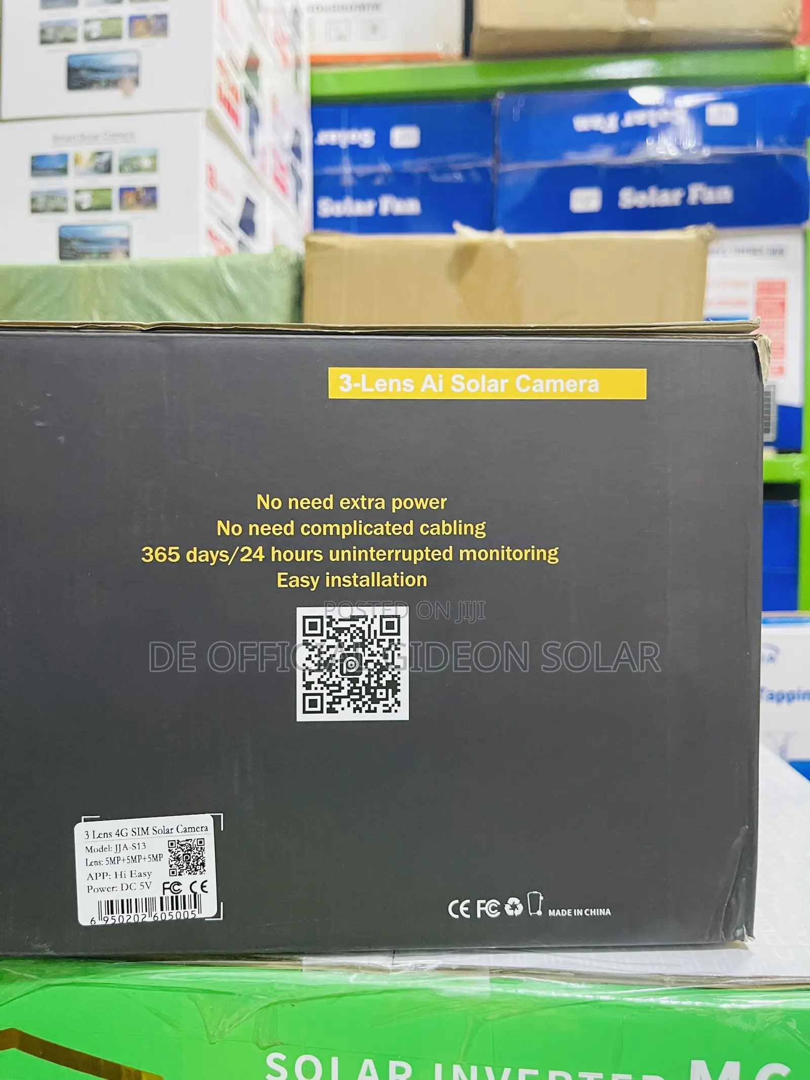 Triple Lense CCTV Solar Powered Camera