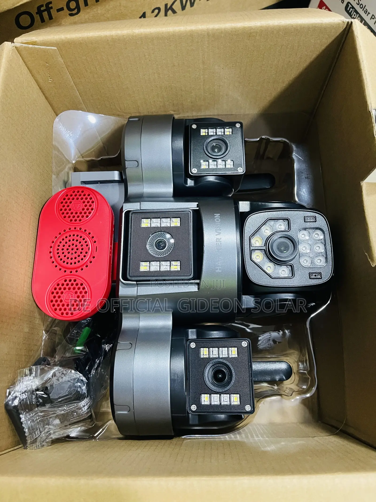 Triple Lense CCTV Solar Powered Camera
