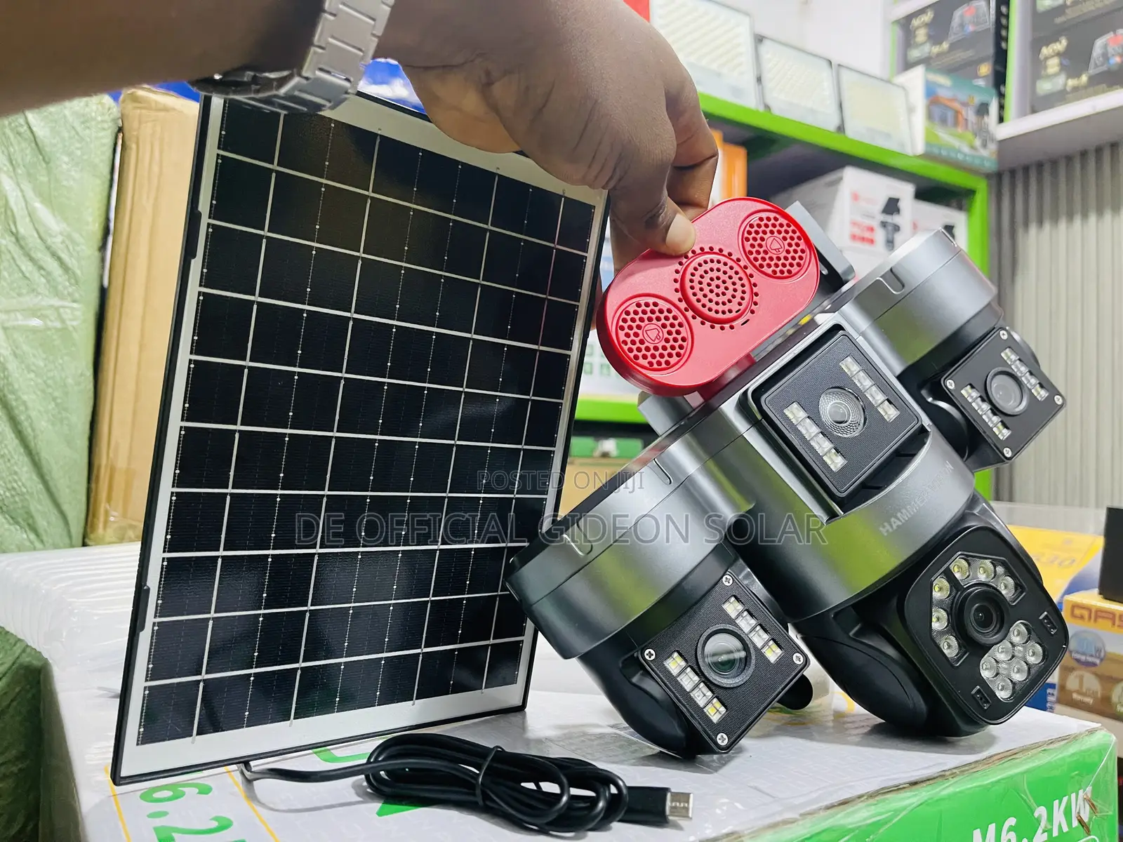 Triple Lense CCTV Solar Powered Camera
