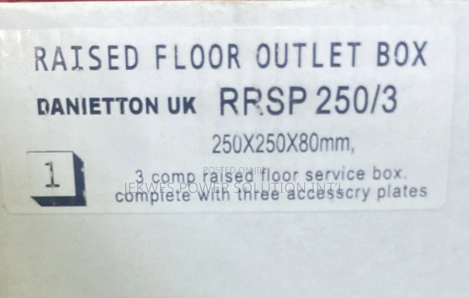 Original Raised Floor Outlet Box