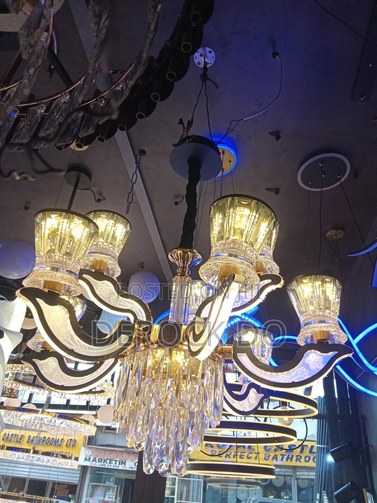 Modern LED and Crystal Chandelie