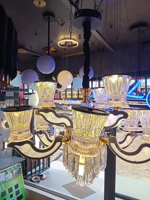 Modern LED and Crystal Chandelie