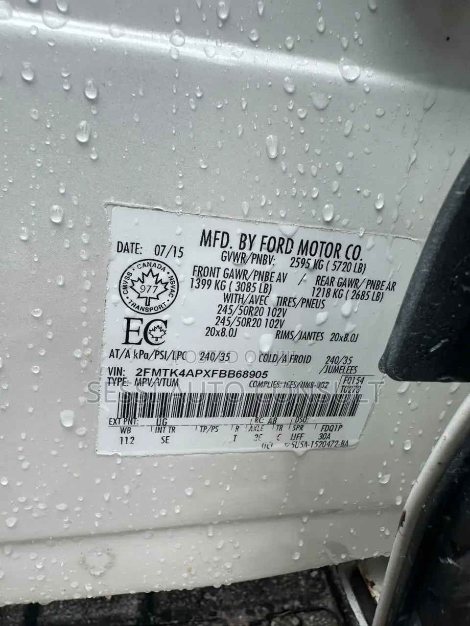 Ford Edge Sport 4dr AWD 2017 White