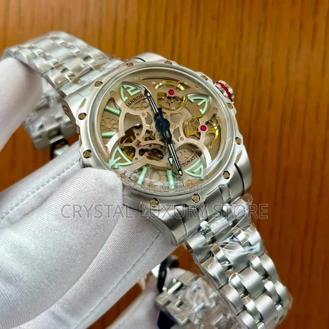 Hanboro Quality Luxury Men Automatic Engine Wristwatch