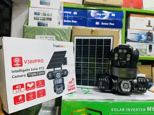 3lense Solar CCTV Camera With Panel and Type C Charging Pot
