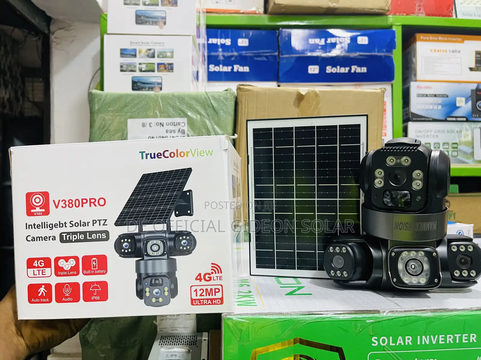 3lense Solar CCTV Camera With Panel and Type C Charging Pot