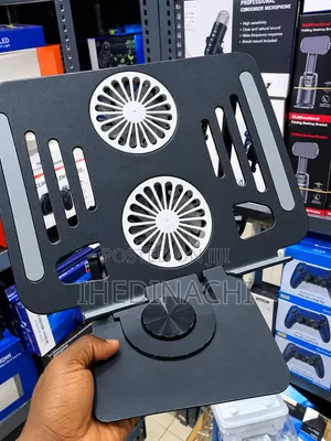 Adjustable Laptop Stand With Dual Cooling Fans 360° Rotation