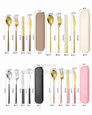Stainless Steel Cutlery Set With Storage Case – 4pc