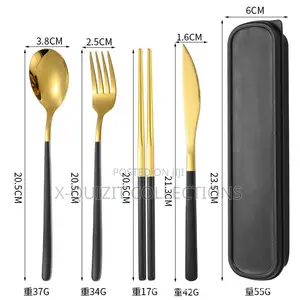 Stainless Steel Cutlery Set With Storage Case – 4pc