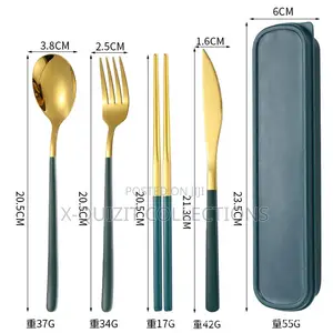 Stainless Steel Cutlery Set With Storage Case – 4pc
