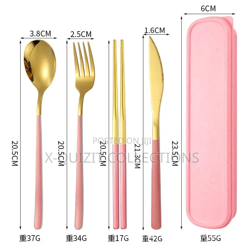 Stainless Steel Cutlery Set With Storage Case – 4pc
