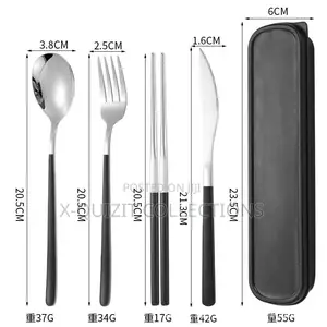 Stainless Steel Cutlery Set With Storage Case – 4pc