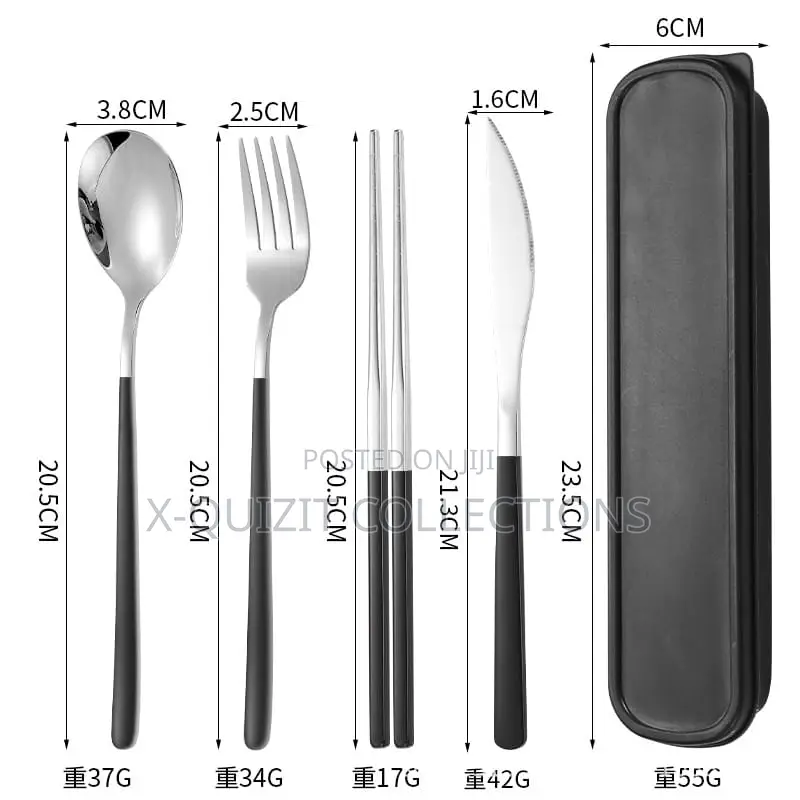 Stainless Steel Cutlery Set With Storage Case – 4pc