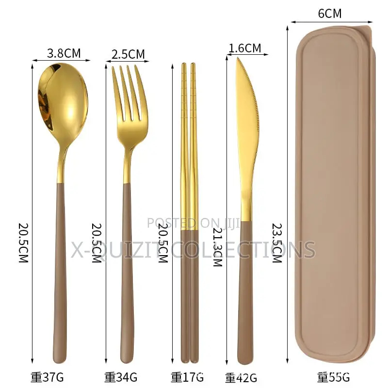 Stainless Steel Cutlery Set With Storage Case – 4pc