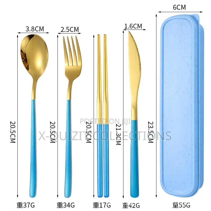 Stainless Steel Cutlery Set With Storage Case – 4pc