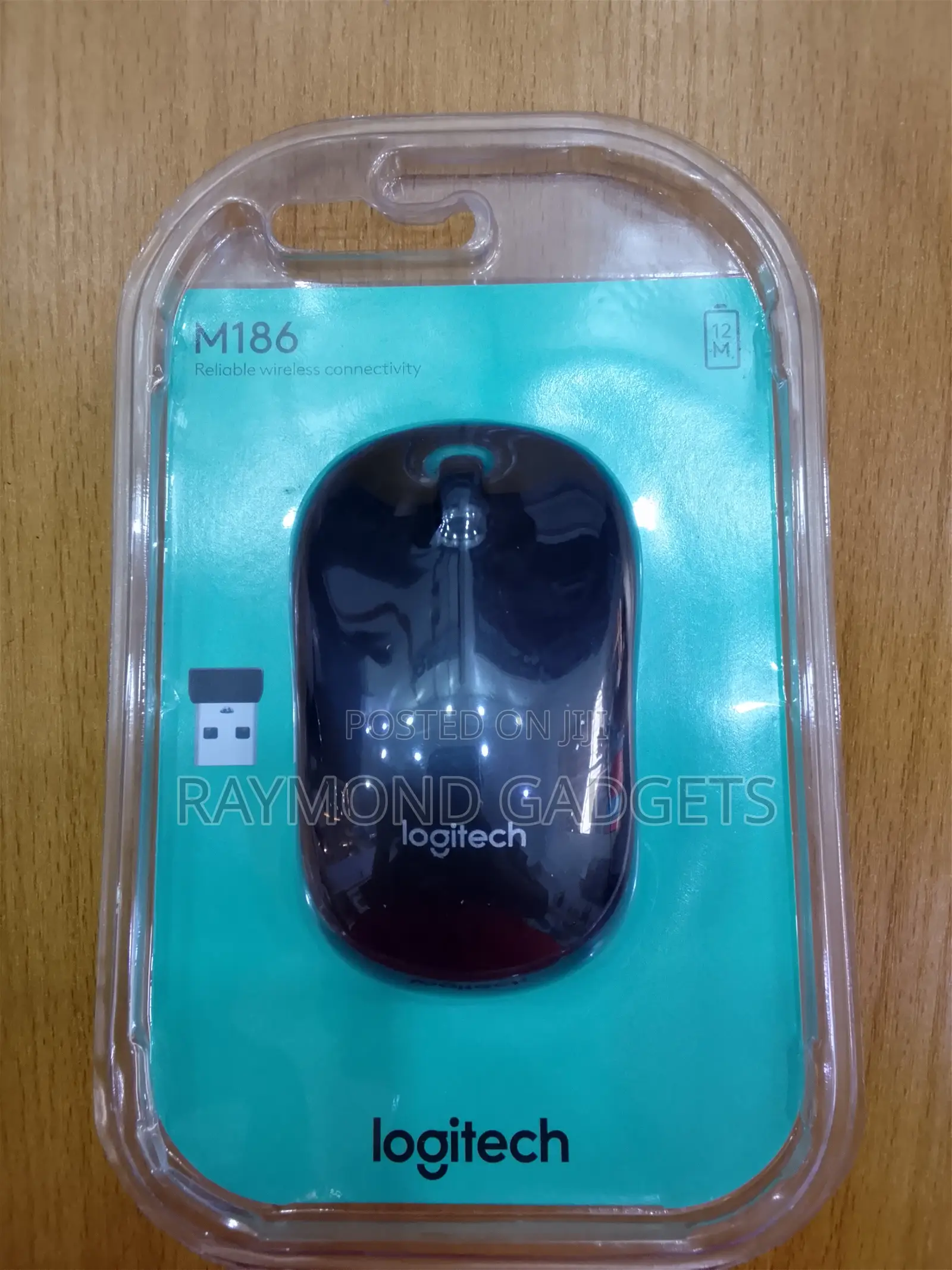 Logitech M186 Wireless Mouse With USB Receiver – Black