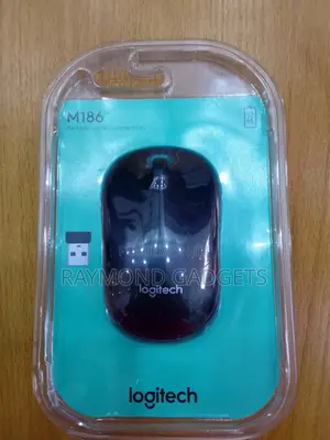 Logitech M186 Wireless Mouse With USB Receiver – Black