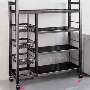 4 Layer Kitchen Rack Shelf With Basket