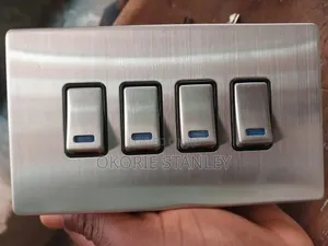 4gang Switch Socket Silver