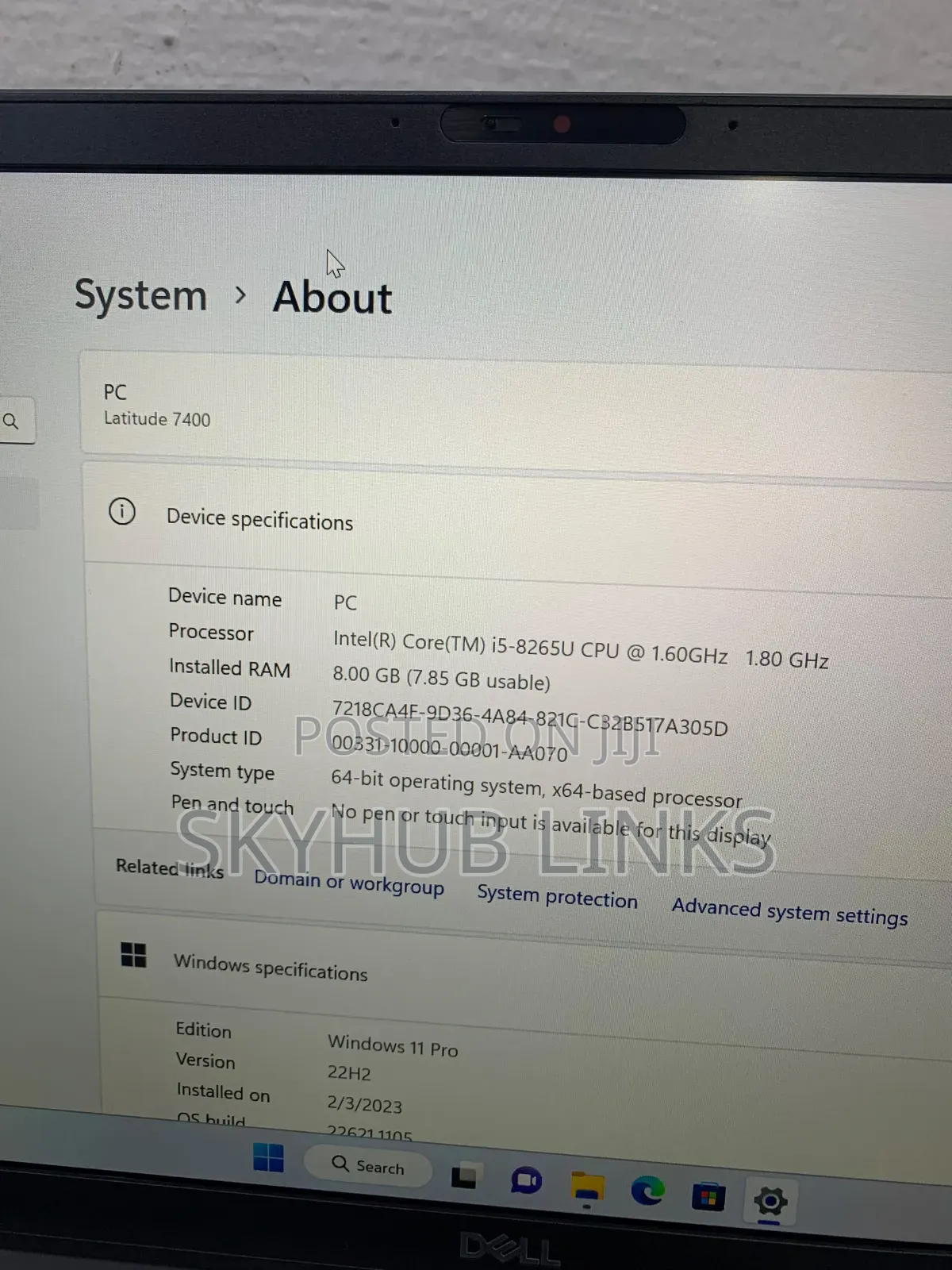 Laptop Dell Latitude 7400 8GB Intel Core i5 SSD 256GB