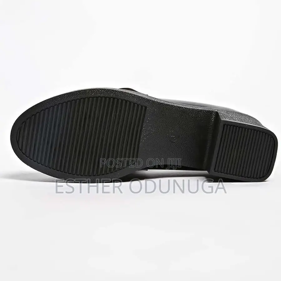 Glossy Black Platform Loafers Shoe