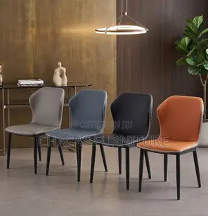 Modern Leatherette Dining Chair With Contrast Cross-Stitching