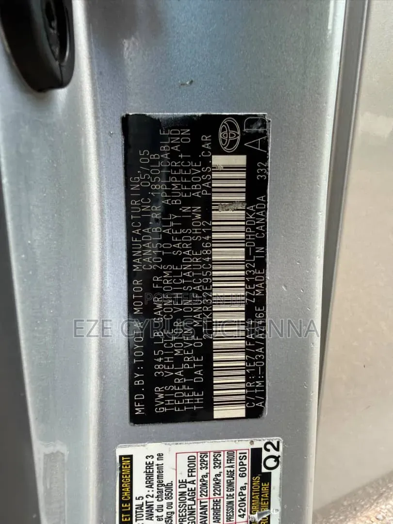 Toyota Matrix 2005 Silver