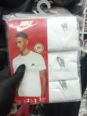 Nike Men's 100% Natural Cotton Singlets - 3-in-1 Pack (White)