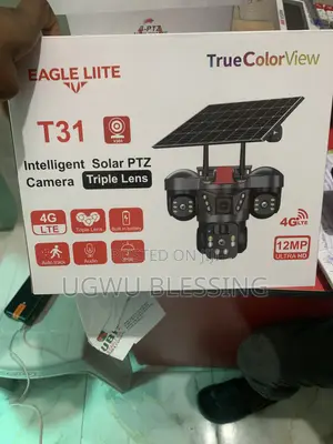 T31 Intelligent Solar 4G LTE PTZ Security Camera - Triple Lens, 12MP