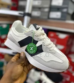 NEW BALANCE 327 White and Black SNEAKERS