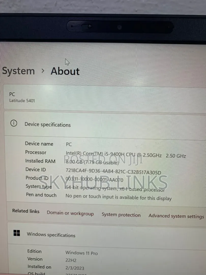Laptop Dell Latitude 5401 8GB Intel Core i5 SSD 256GB