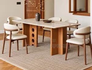 4 Seater Timeless Marble Dining