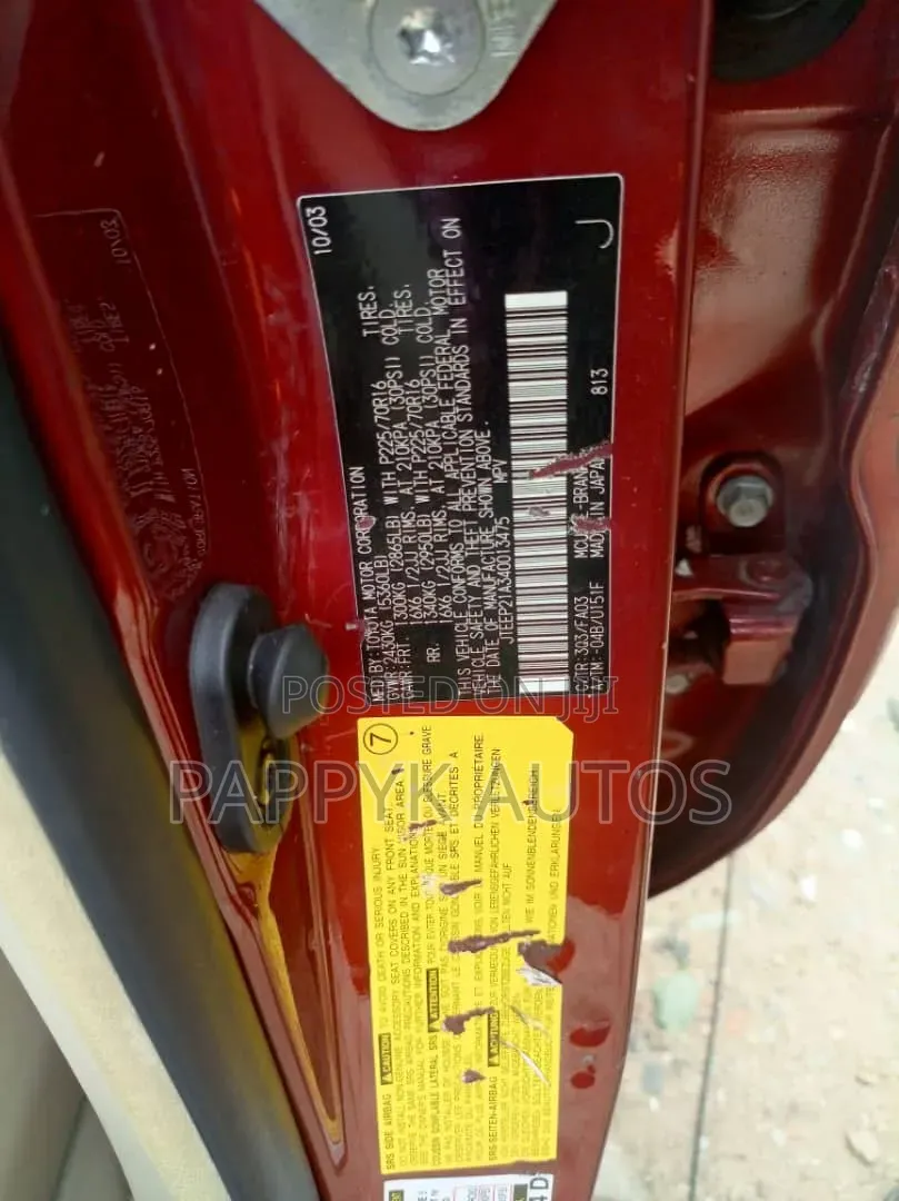 Toyota Highlander 2004 Red