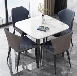 Marble Dining Table and Chairs