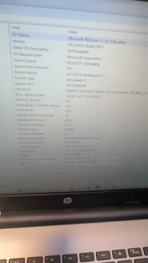 Laptop HP 250 G6 4GB Intel Core i5 SSD 128GB