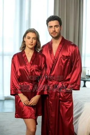 Luxury Couple Satin Silk Robe Set - Him Her Matching Nightwear