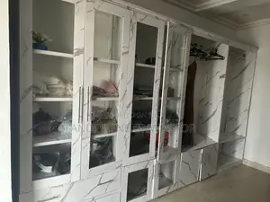 Glass and Hanger Closet