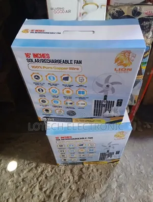  25W Solar Rechargeable Fan With Solar Panel, Long-Lasting Battery
