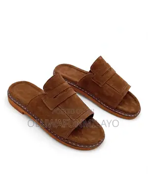 Men's Brown Suede Leather Mules