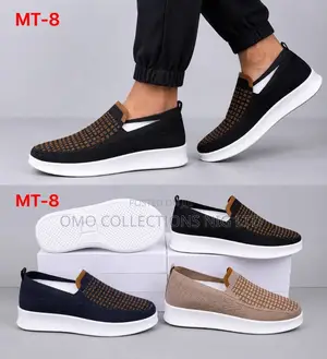 Premuim MT-8 Men’s Slip-on Sneakers – Black, Navy and Tan Stylish