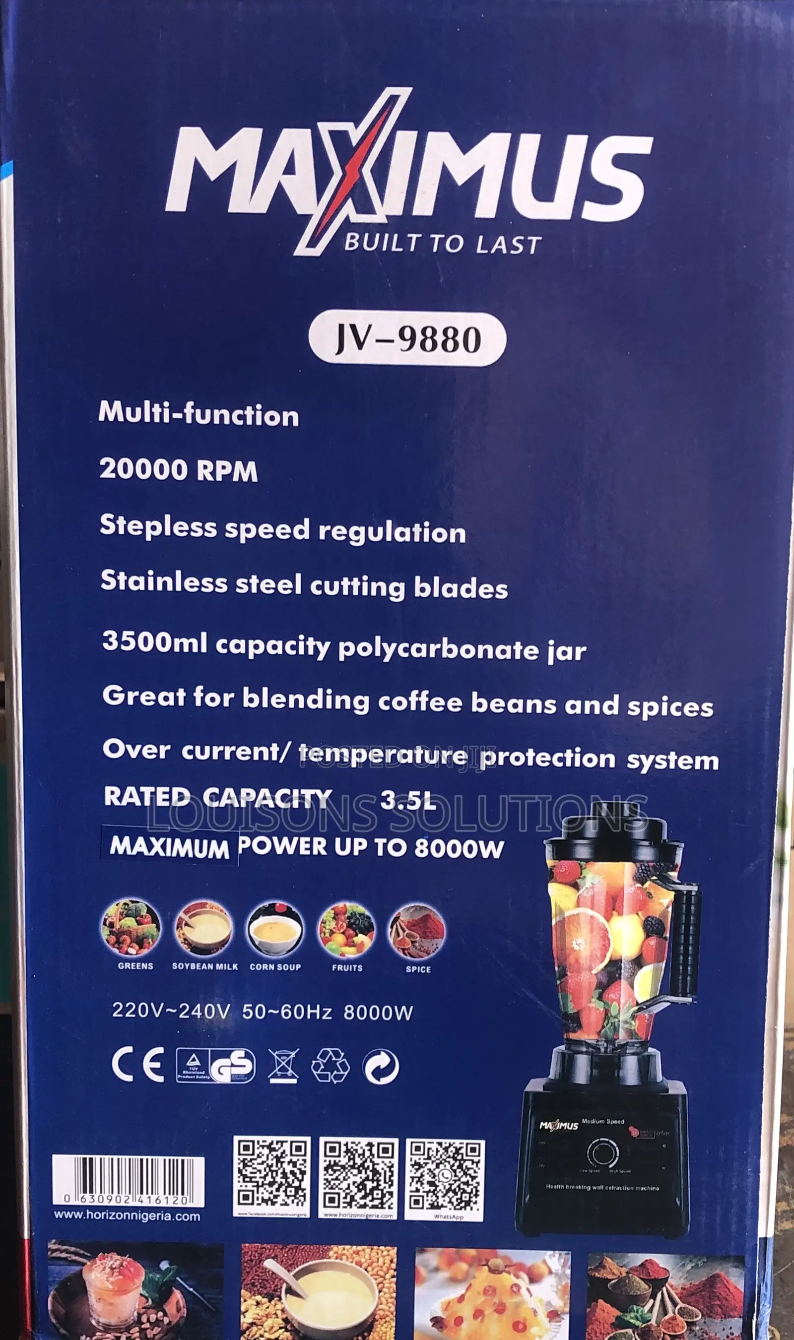 Maximus Heavy Duty Multi-Function Blender
