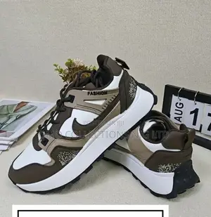Luxury Men’s Brown White Sneakers – Stylish and Fully Boxed