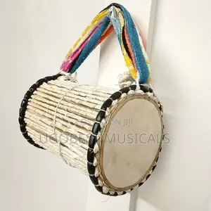 Handcrafted Traditional West African Talking Drum With Beater Strap