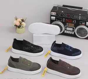 Iconic Men’s Slip-on Sneakers – Black, Navy and Brown | Fully Boxed